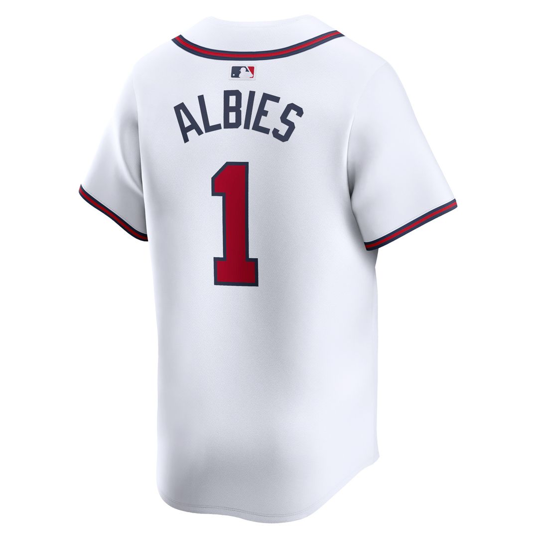 Atlanta Braves Ozzie Albies Nike Home Limited Jersey - White