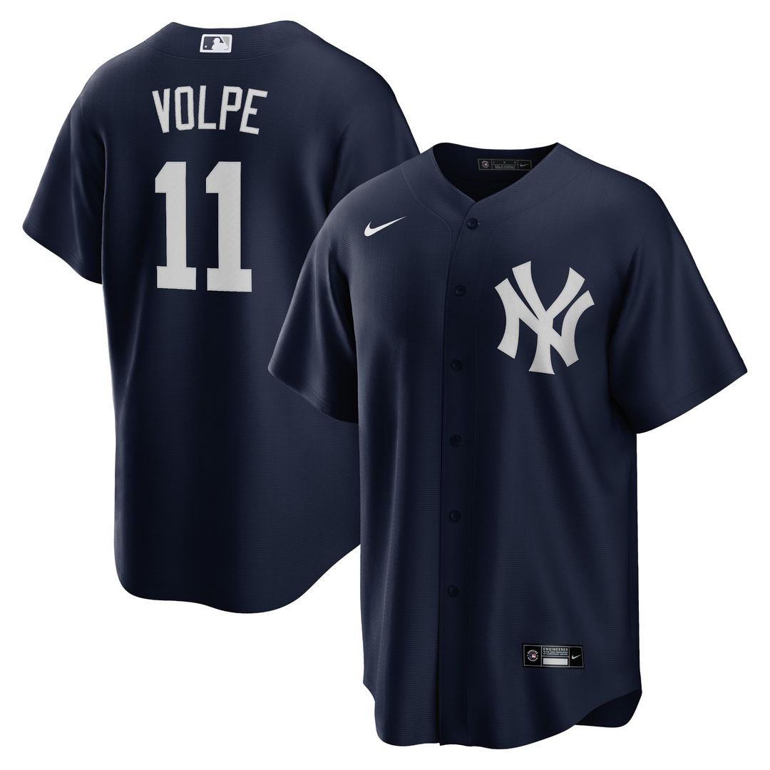 New York Yankees Anthony Volpe Nike Big & Tall Alternate Replica Jersey - Navy