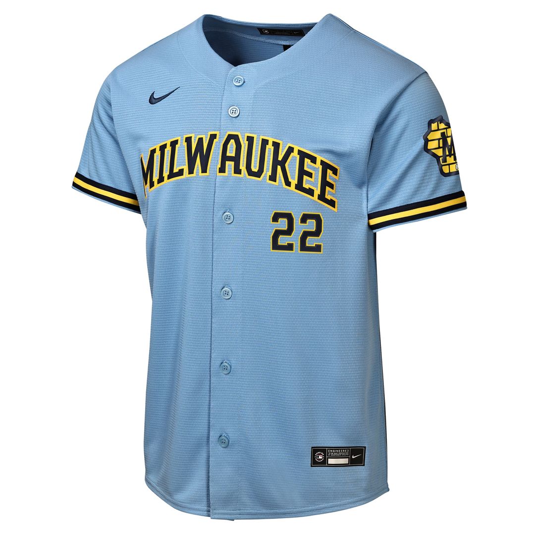Milwaukee Brewers Christian Yelich Nike Youth Home Stadium Jersey - Cream