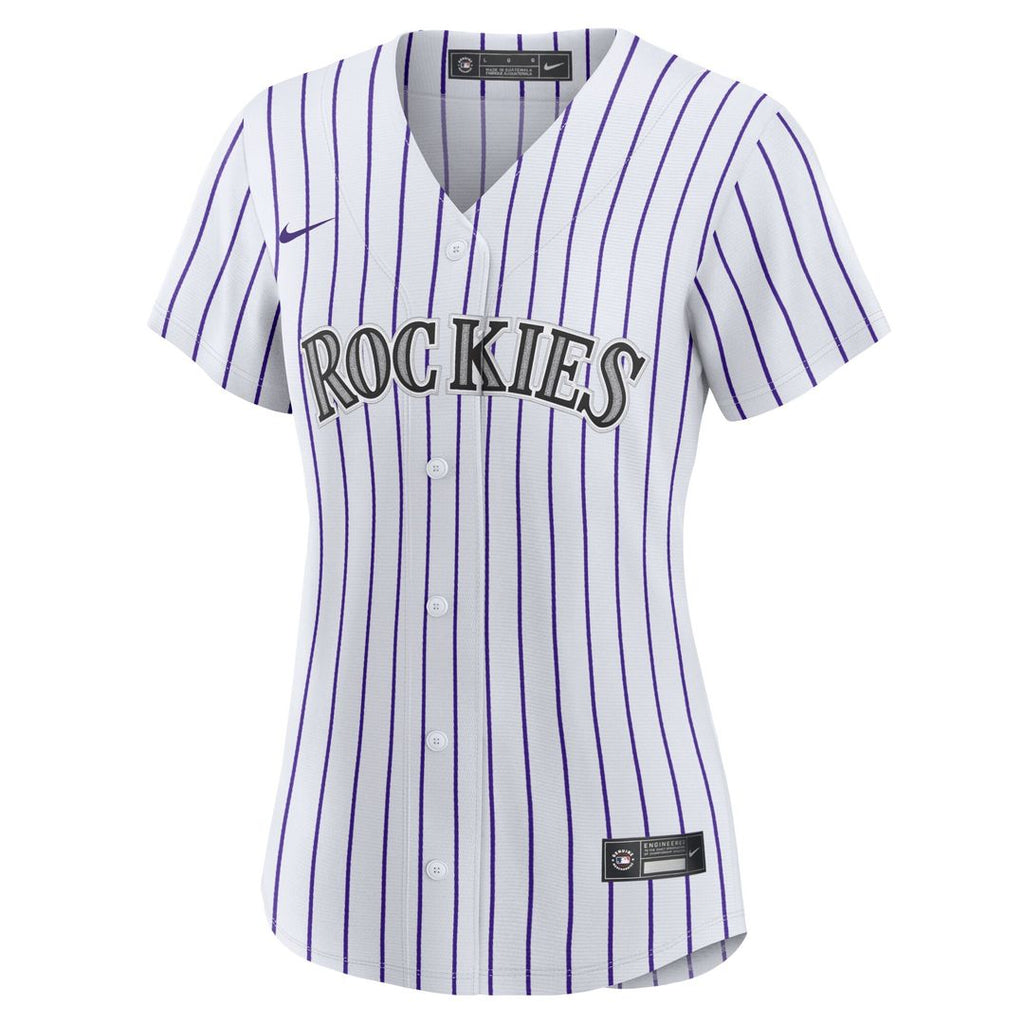 Colorado Rockies Kris Bryant Nike Women's Replica Jersey - White/Purple