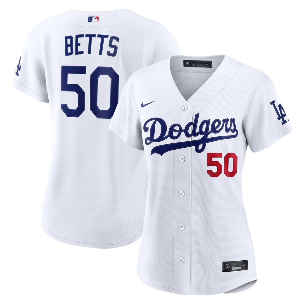 Los Angeles Dodgers Mookie Betts Nike Women's Home Stadium Jersey - White