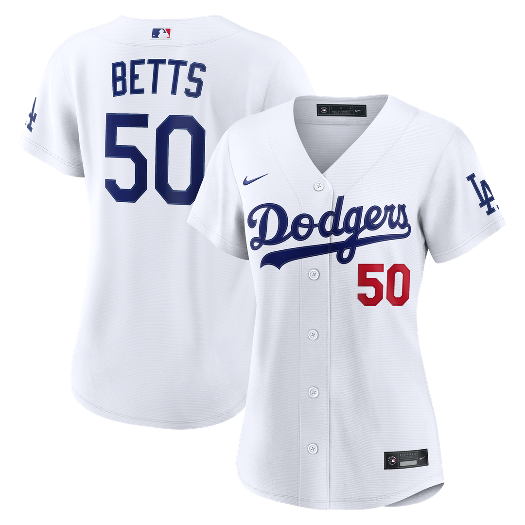 Los Angeles Dodgers Mookie Betts Nike Women's Home Stadium Jersey - White