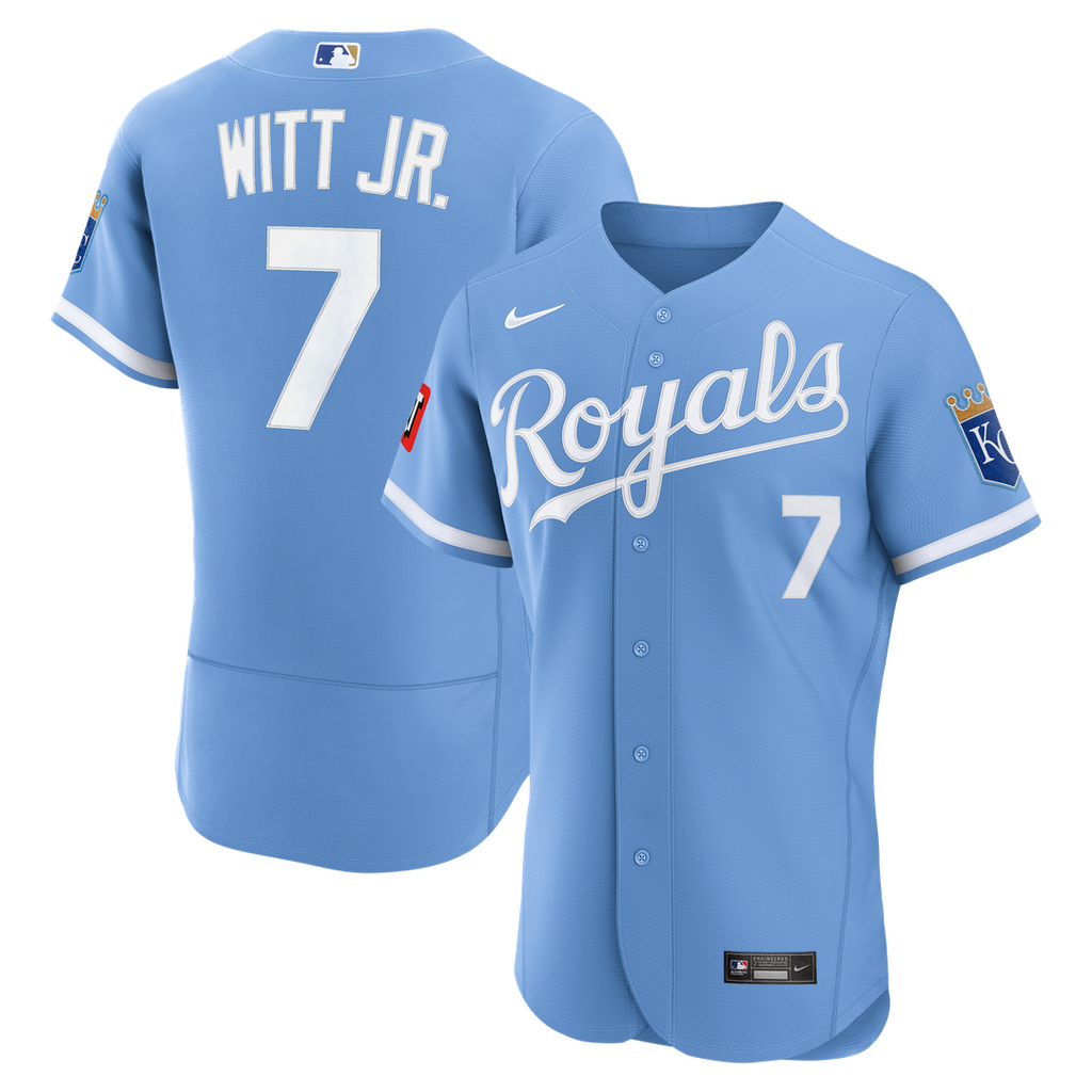 Kansas City Royals Bobby Witt Jr. Nike Home Authentic Sponsor Patch Jersey - White