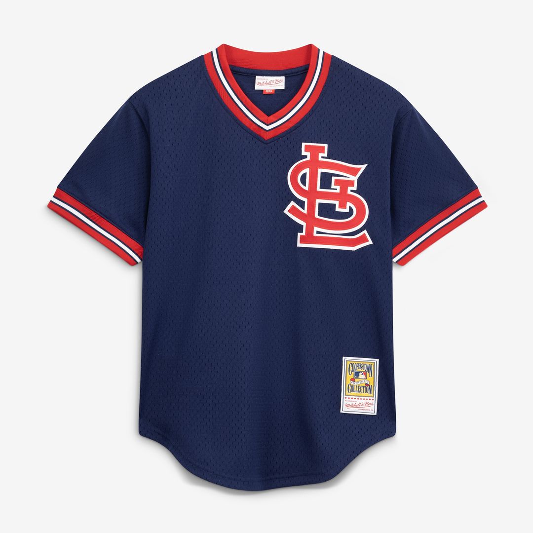 St. Louis Cardinals Ozzie Smith Mitchell & Ness Authentic Batting Practice Jersey - Scarlet