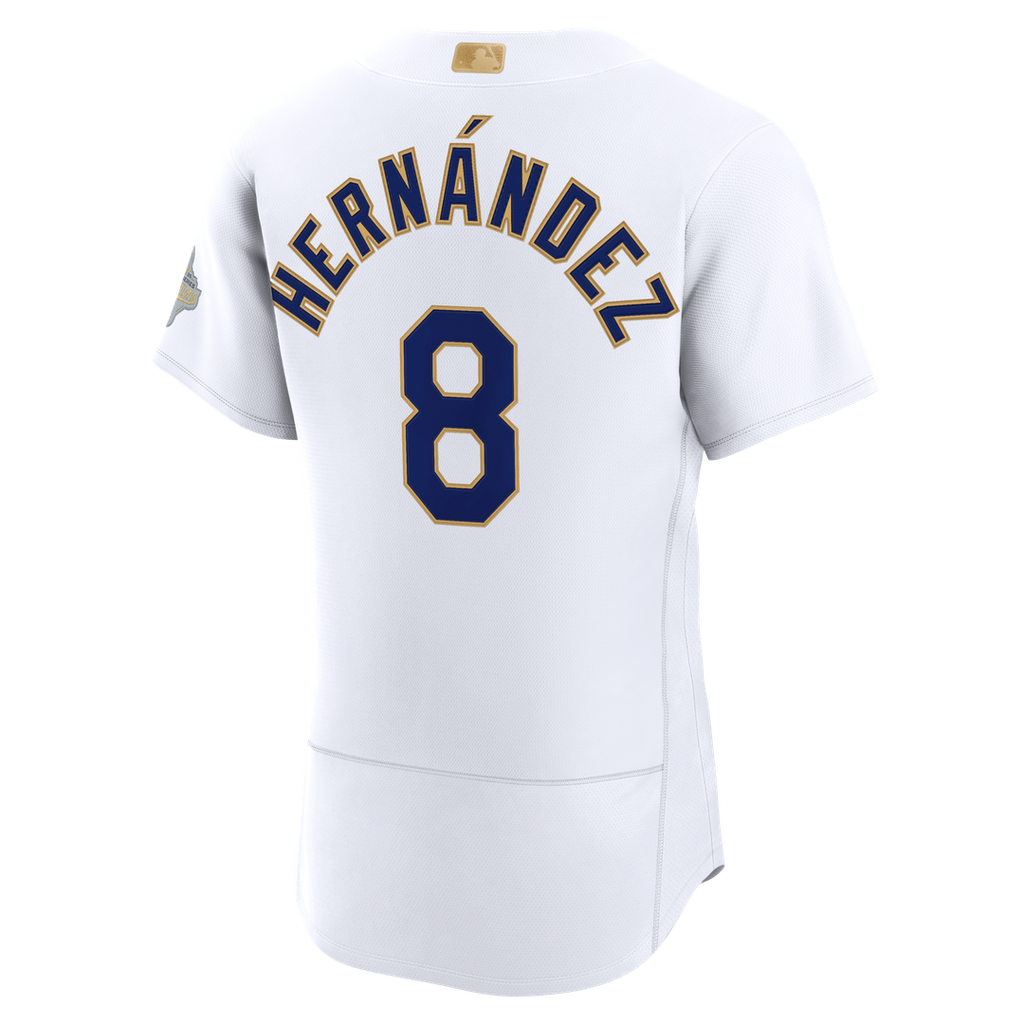 Los Angeles Dodgers Enrique Hernández Nike 2026 Gold Collection Authentic Jersey - White