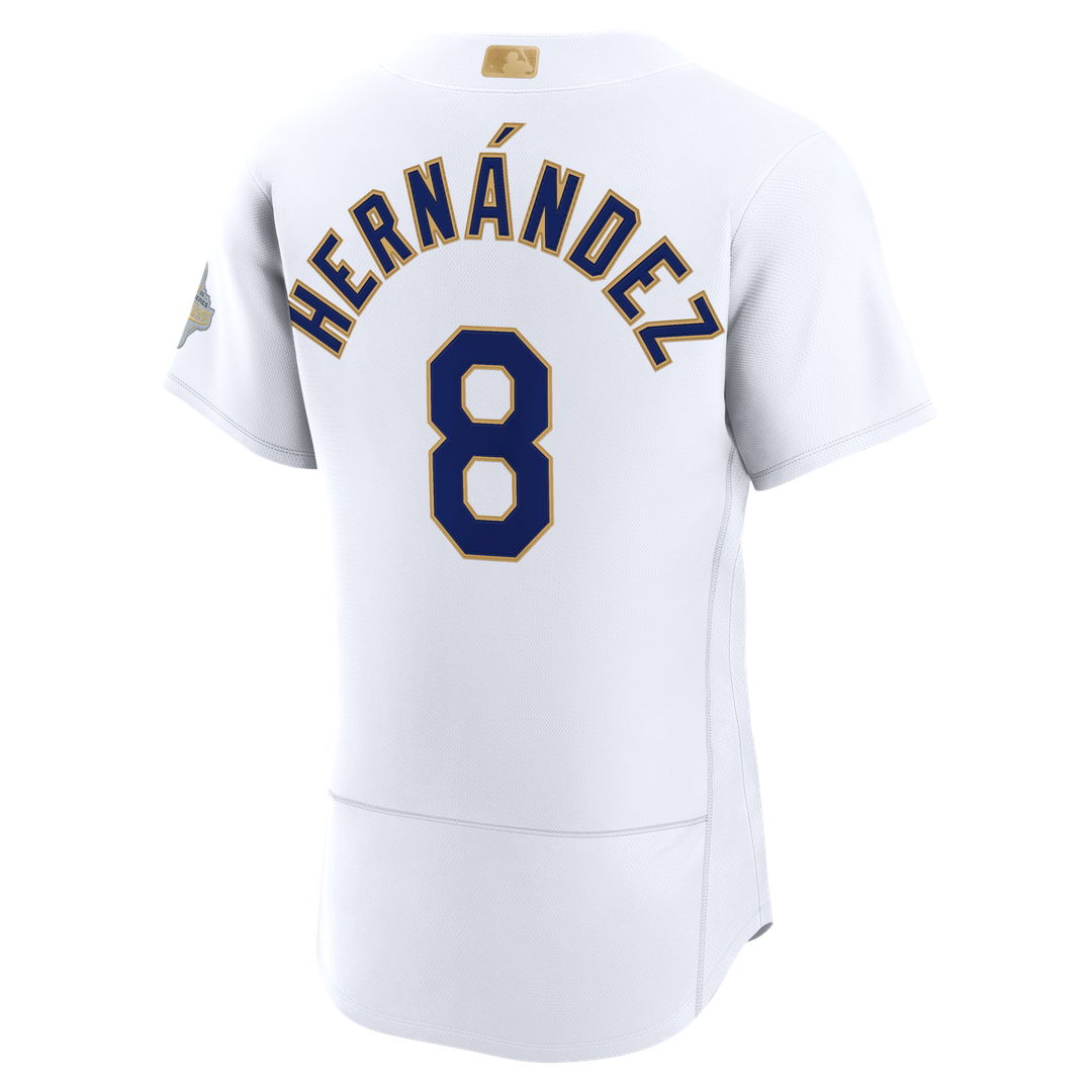 Los Angeles Dodgers Enrique Hernández Nike 2026 Gold Collection Authentic Jersey - White