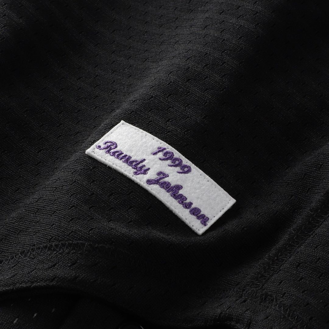 Arizona Diamondbacks Randy Johnson Mitchell & Ness Cooperstown Mesh Batting Practice Button-Up Jersey - Black