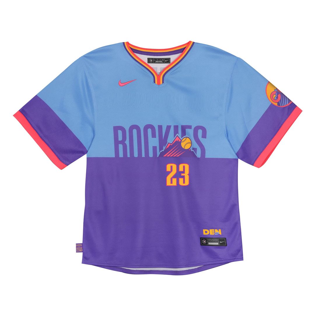 Colorado Rockies Kris Bryant Nike Toddler 2025 City Connect Limited Jersey - Purple/Light Blue