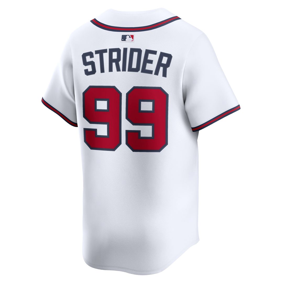 Atlanta Braves Spencer Strider Nike Home Limited Jersey - White