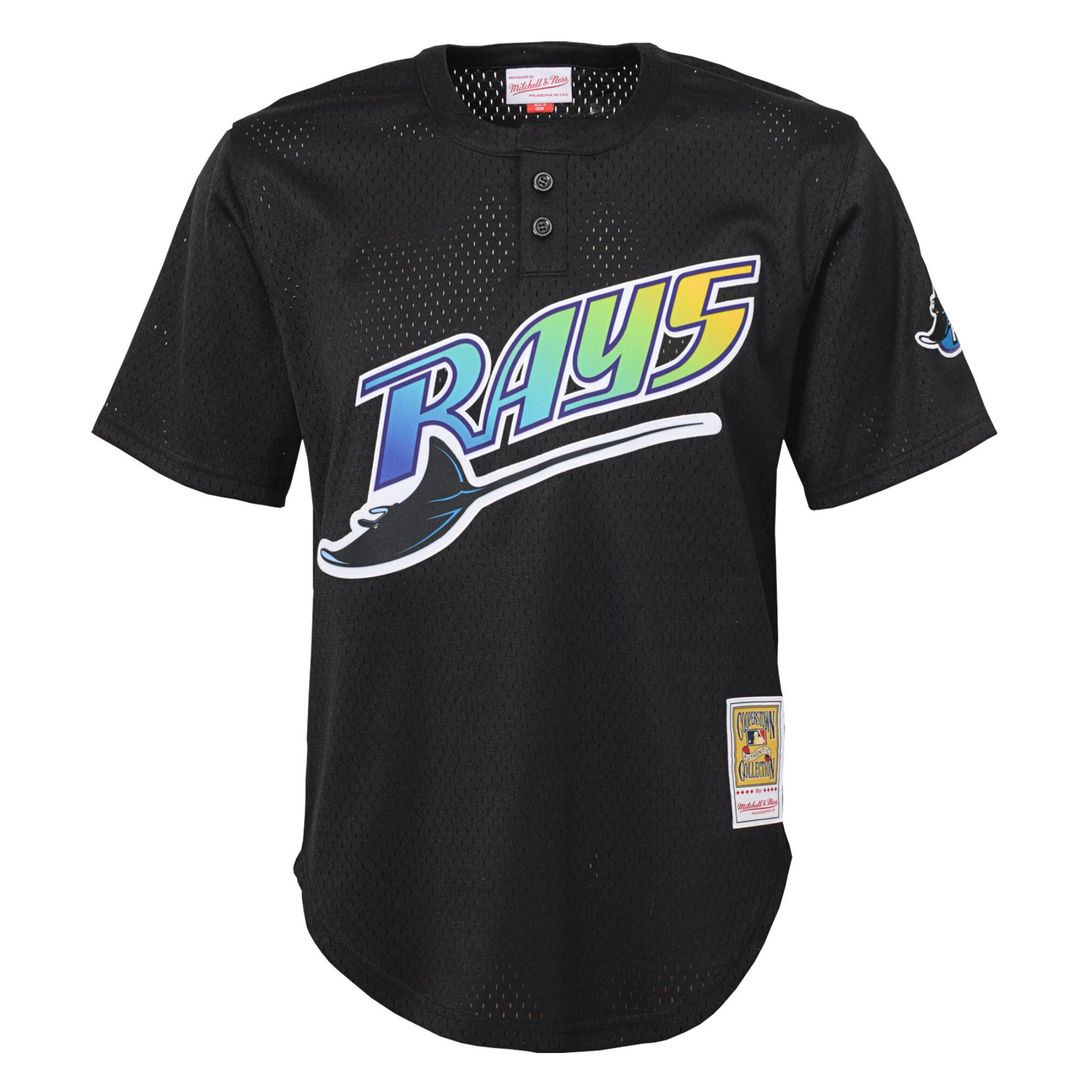Tampa Bay Rays Wade Boggs Mitchell & Ness Youth Cooperstown Mesh Batting Practice Jersey - Black