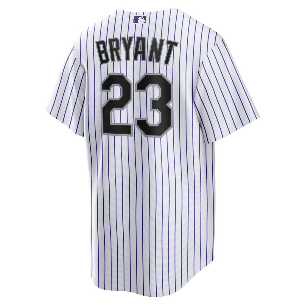 Colorado Rockies Kris Bryant Nike Replica Jersey - White/Purple