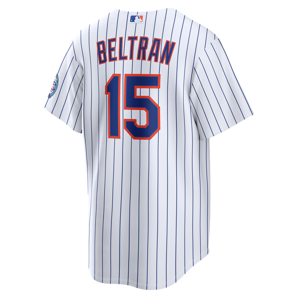 New York Mets Carlos Beltran Nike Home Replica 2026 Hall of Fame Patch Jersey - White