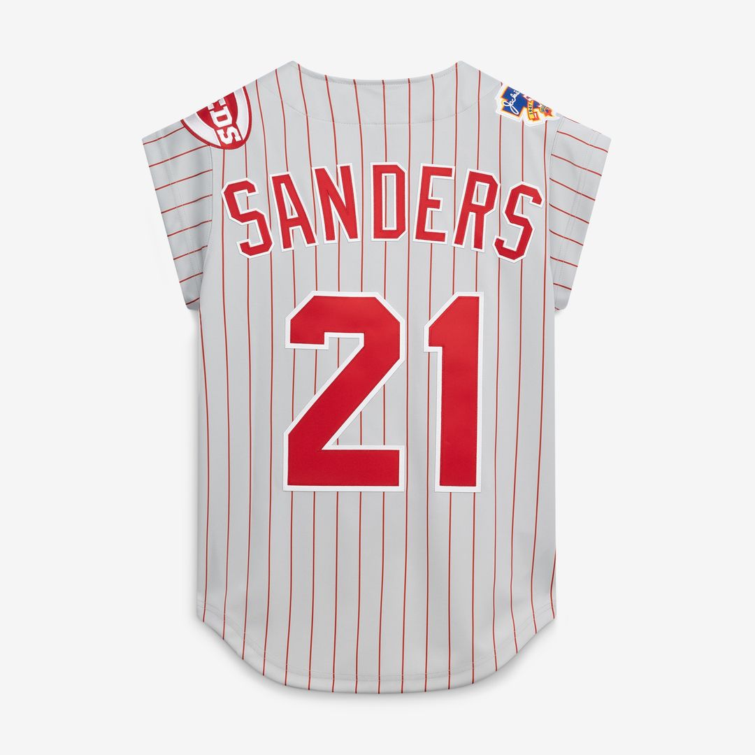 Cincinnati Reds Deion Sanders Mitchell & Ness 1997 Authentic Jersey - Gray