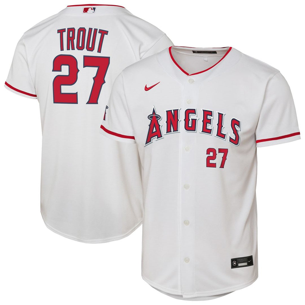 Los Angeles Angels Mike Trout Nike Youth Home Stadium Jersey - White