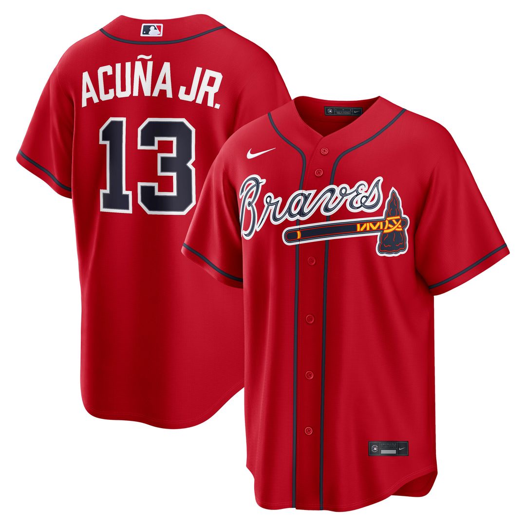 Atlanta Braves Ronald Acuña Jr. Nike Alternate Replica Jersey - Navy