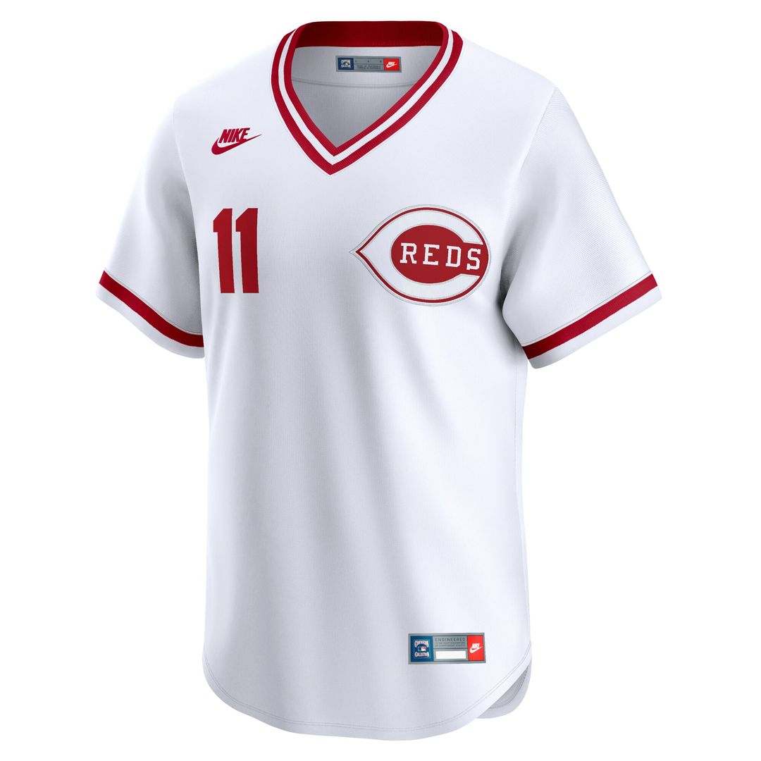 Cincinnati Reds Barry Larkin Nike Throwback Cooperstown Limited Jersey - White