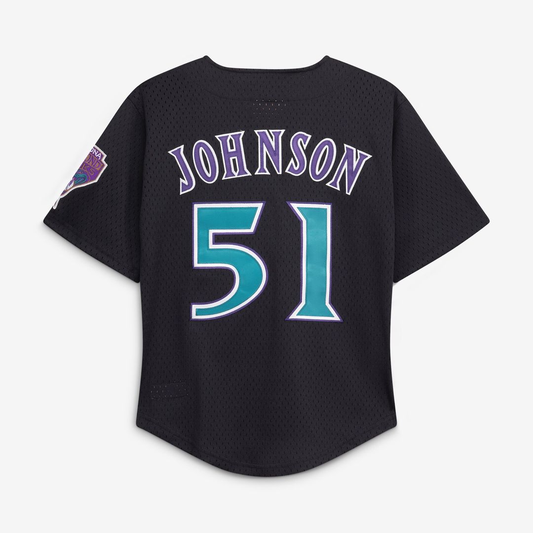 Arizona Diamondbacks Randy Johnson Mitchell & Ness Youth Cooperstown Mesh Batting Practice Jersey - Black