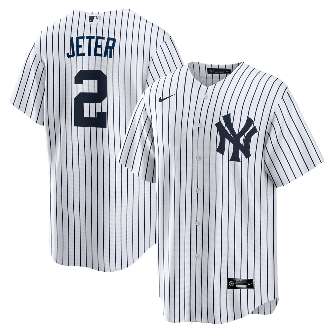 New York Yankees Derek Jeter Nike Home Retired Replica Jersey - White