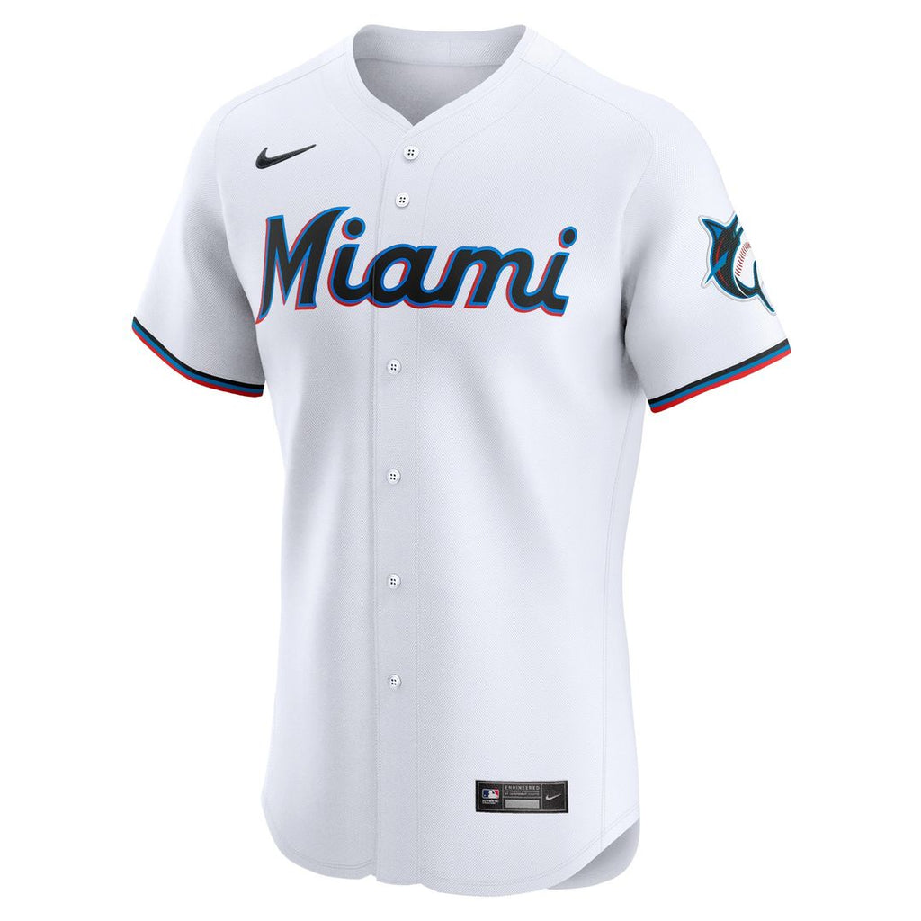 Miami Marlins Eury Perez Nike Home Elite Jersey - White