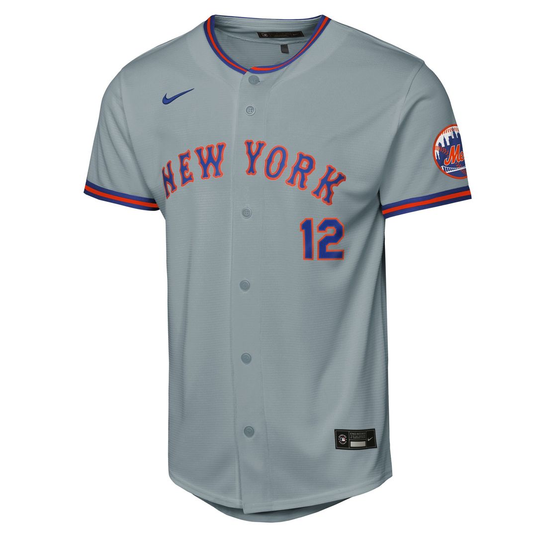New York Mets Francisco Lindor Nike Youth Road Stadium Jersey - Gray