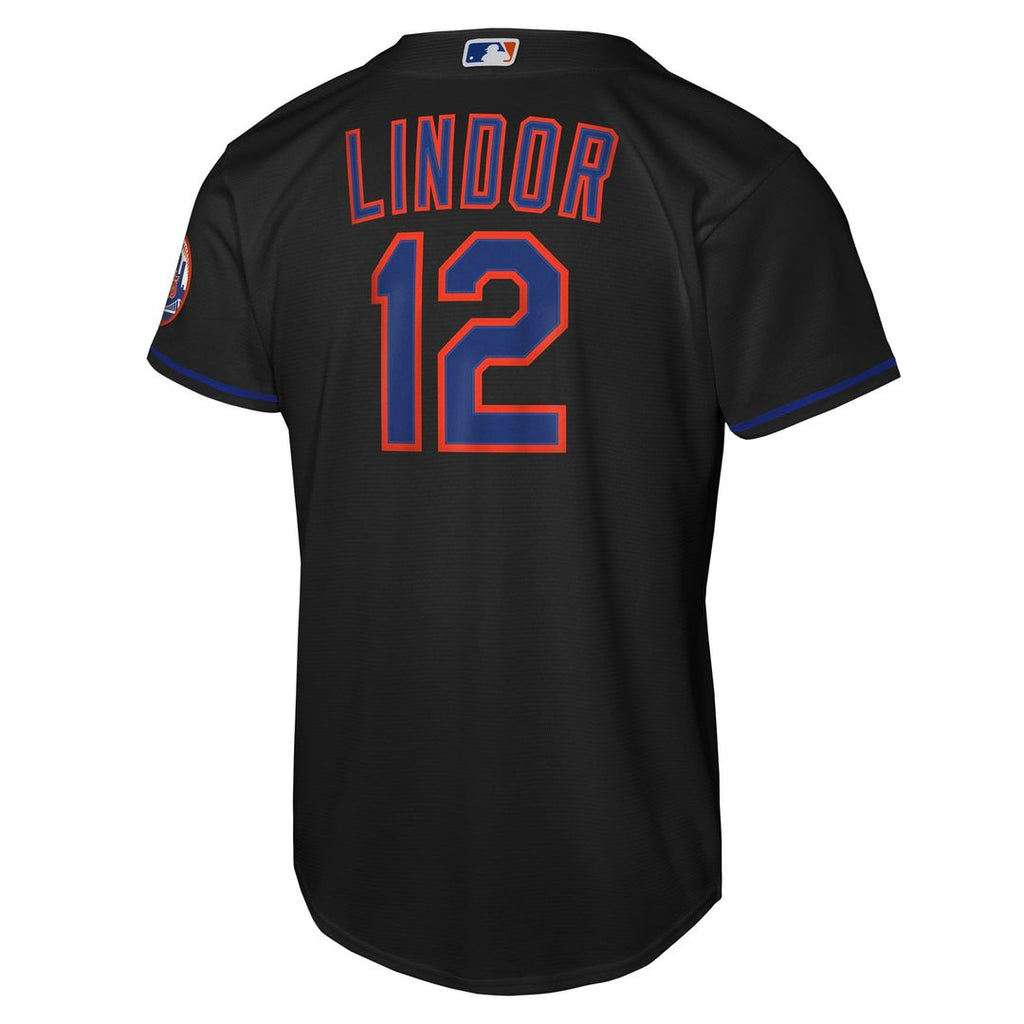 New York Mets Francisco Lindor Nike Youth Road Stadium Jersey - Gray