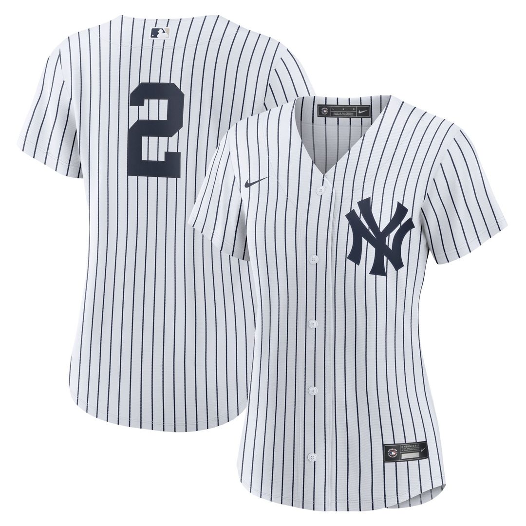 New York Yankees Derek Jeter Nike Women's Home Replica Jersey - White/Navy