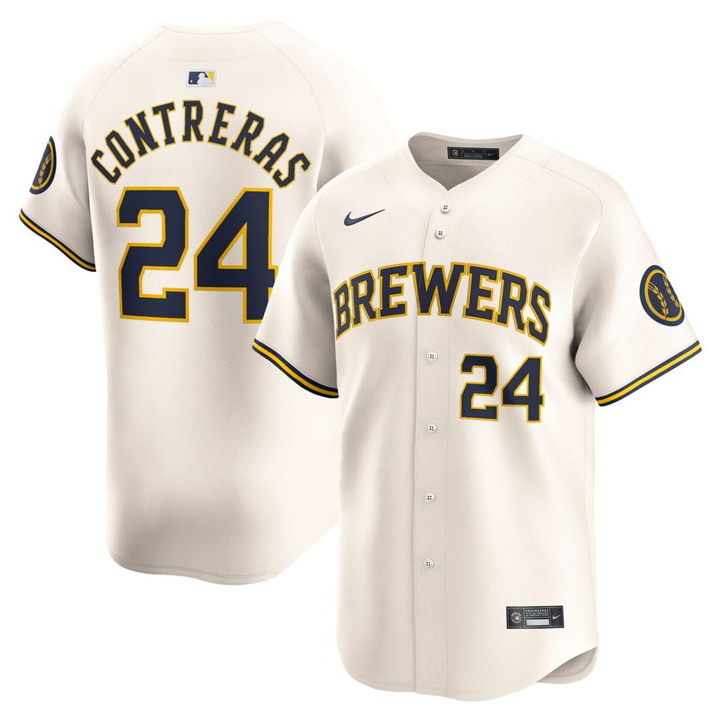 Milwaukee Brewers William Contreras Nike Home Limited Jersey - Cream
