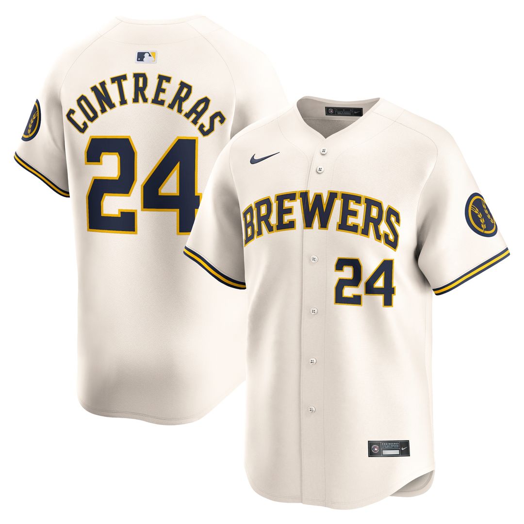 Milwaukee Brewers William Contreras Nike Home Limited Jersey - Cream