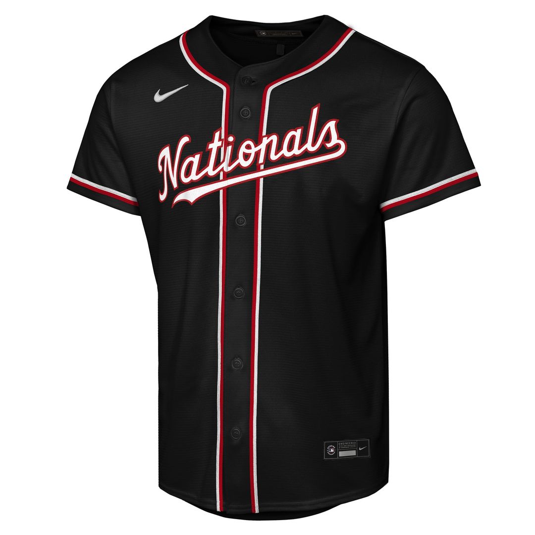 Washington Nationals James Wood Nike Youth Fashion Replica Jersey - Black