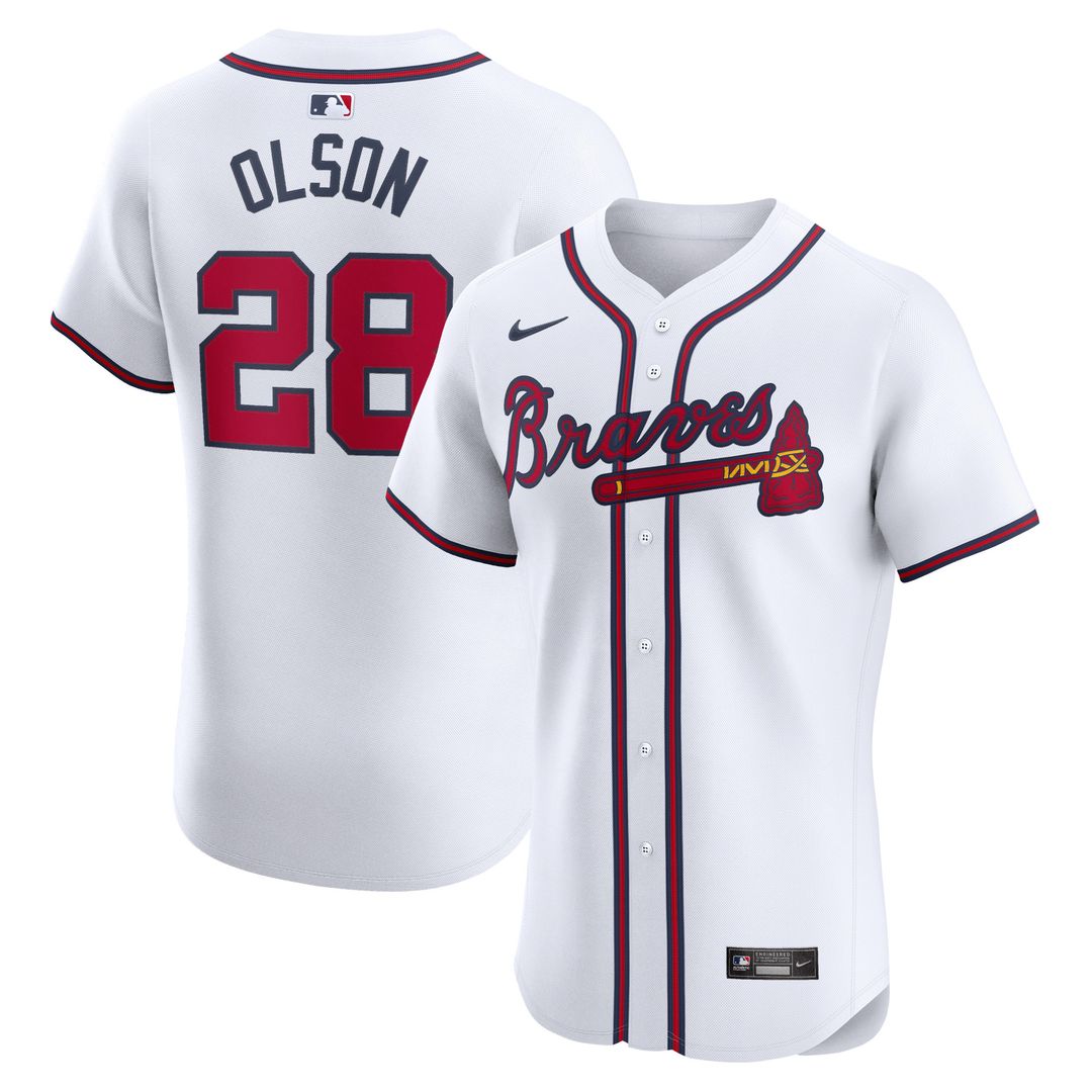 Atlanta Braves Matt Olson Nike Home Elite Jersey - White