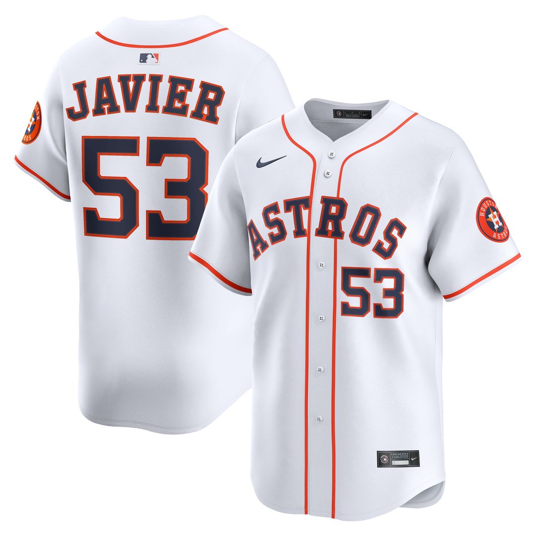 Houston Astros Cristian Javier Nike Home Limited Jersey - White