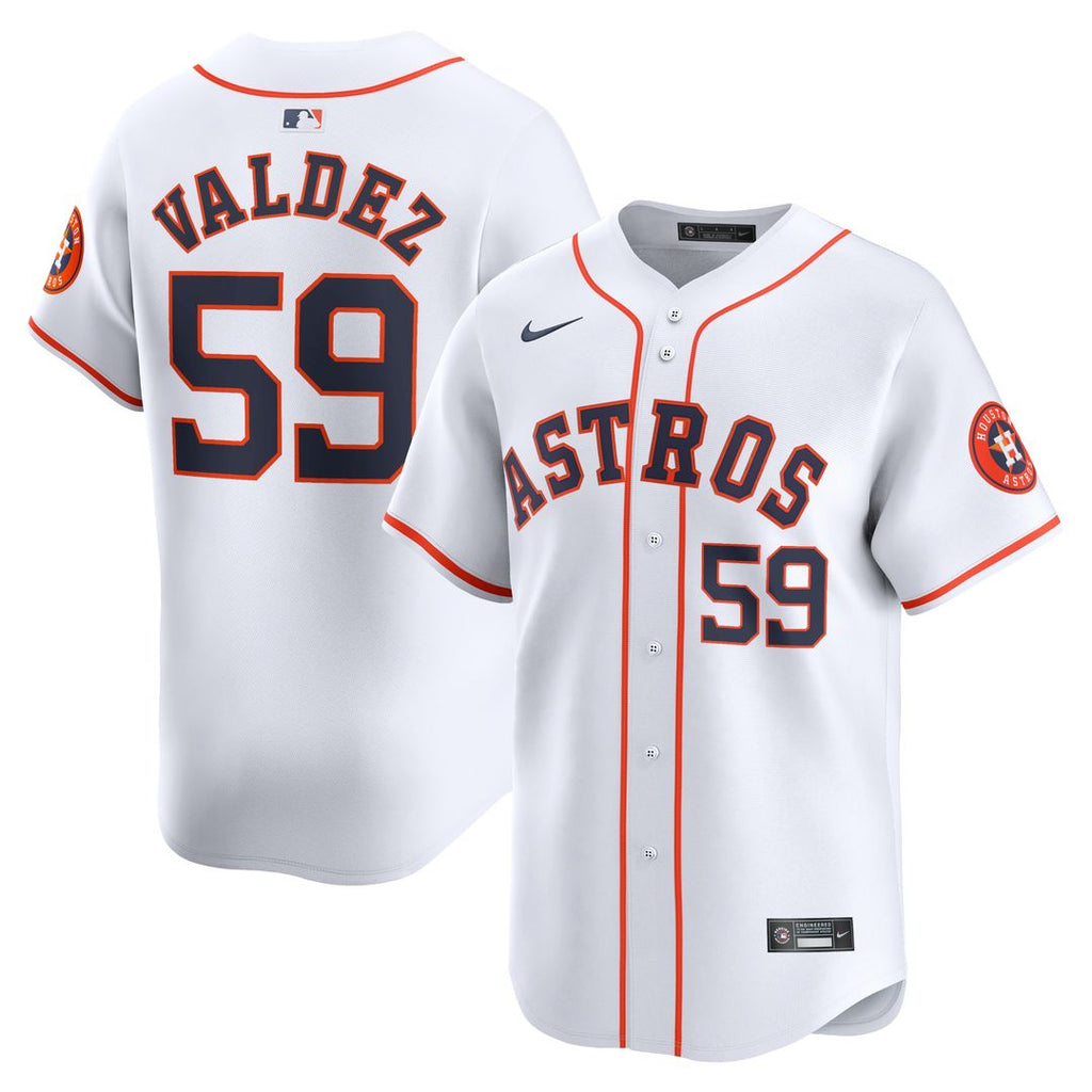 Houston Astros Framber Valdez Nike Home Limited Jersey - White