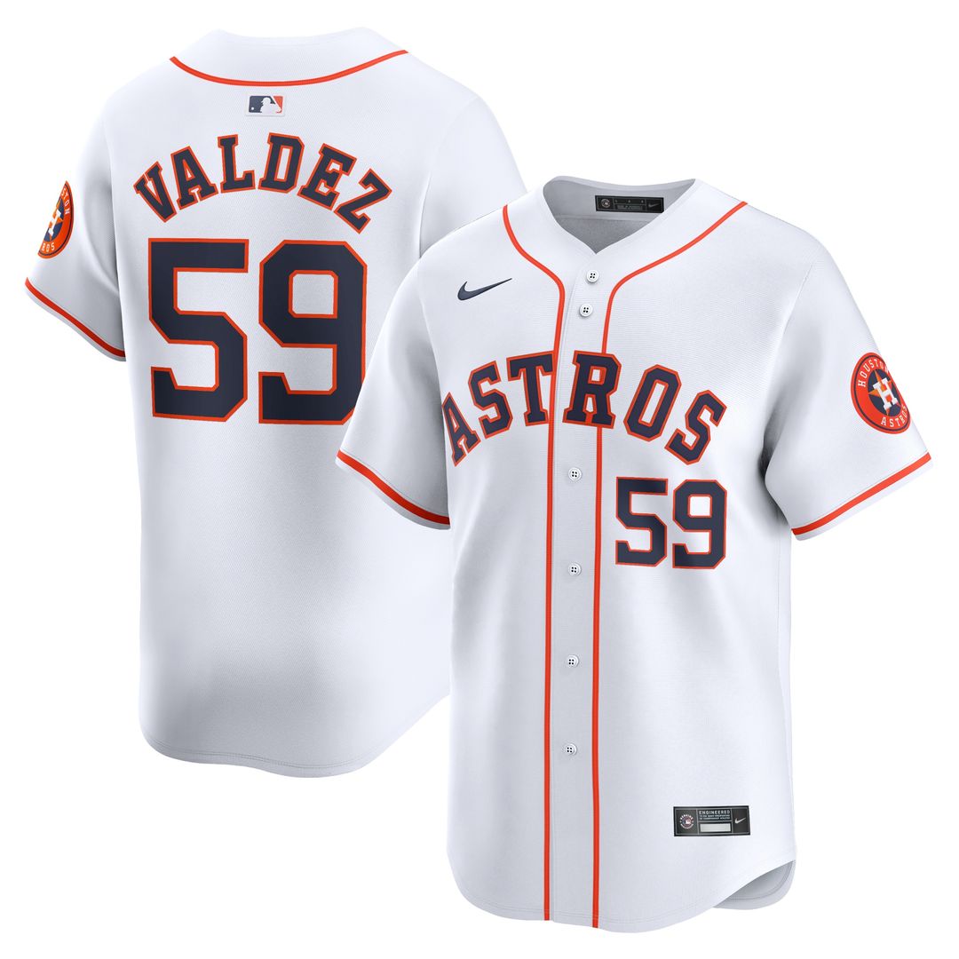 Houston Astros Framber Valdez Nike Home Limited Jersey - White