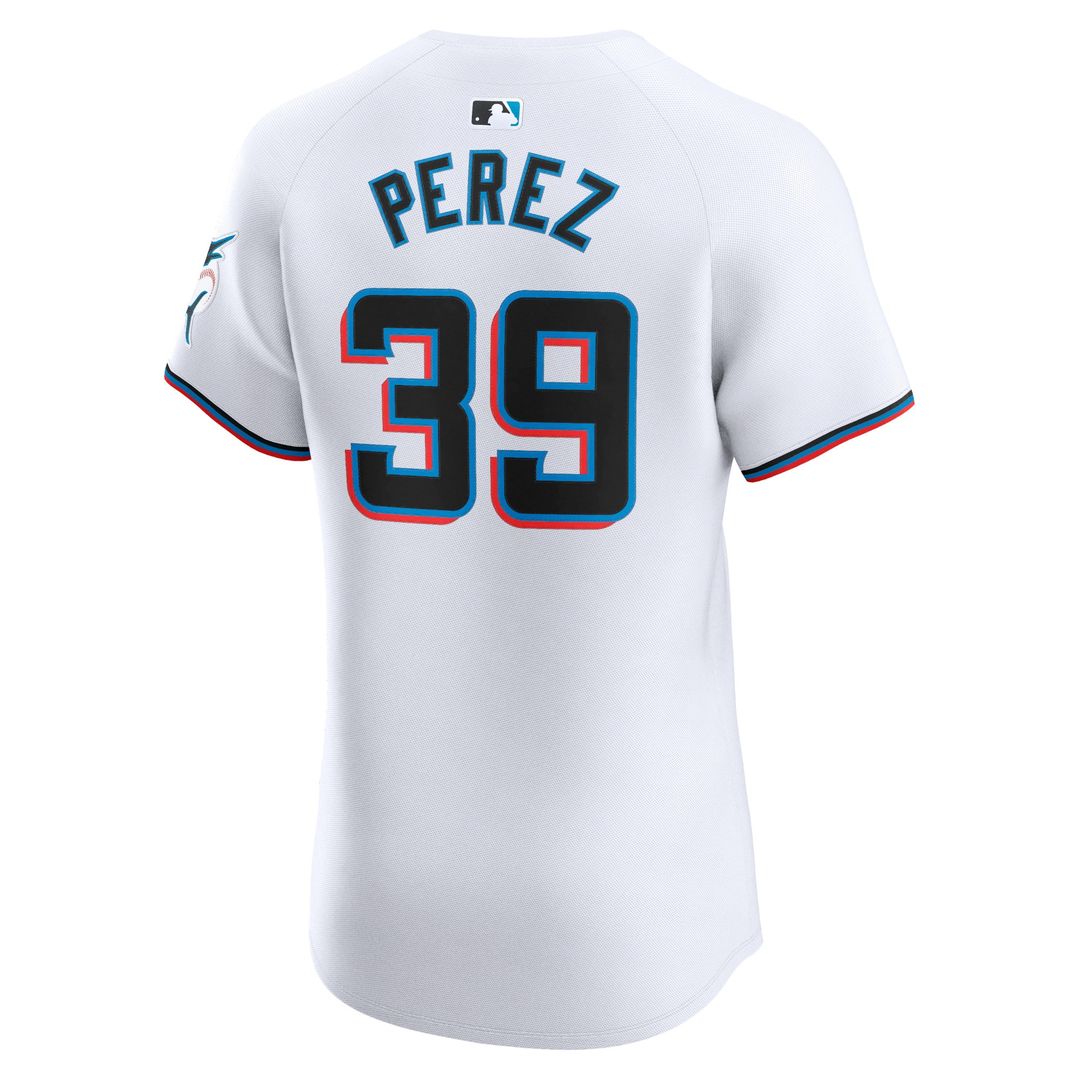 Miami Marlins Eury Perez Nike Home Elite Jersey - White