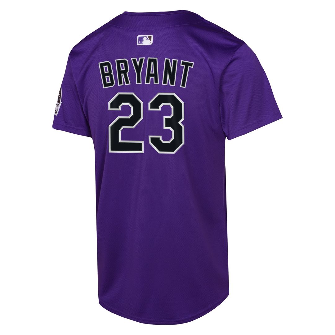 Colorado Rockies Kris Bryant Nike Youth Alternate Limited Jersey - Purple