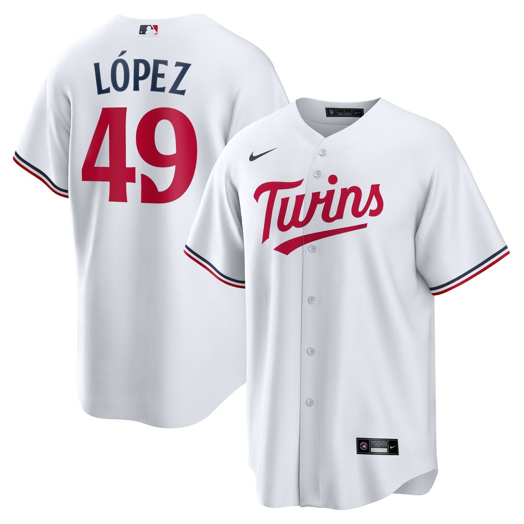 Minnesota Twins Pablo López Nike Home Replica Jersey - White