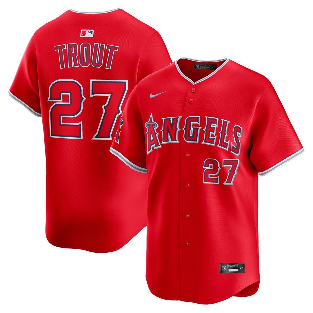 Los Angeles Angels Mike Trout Nike Home Limited Jersey - White