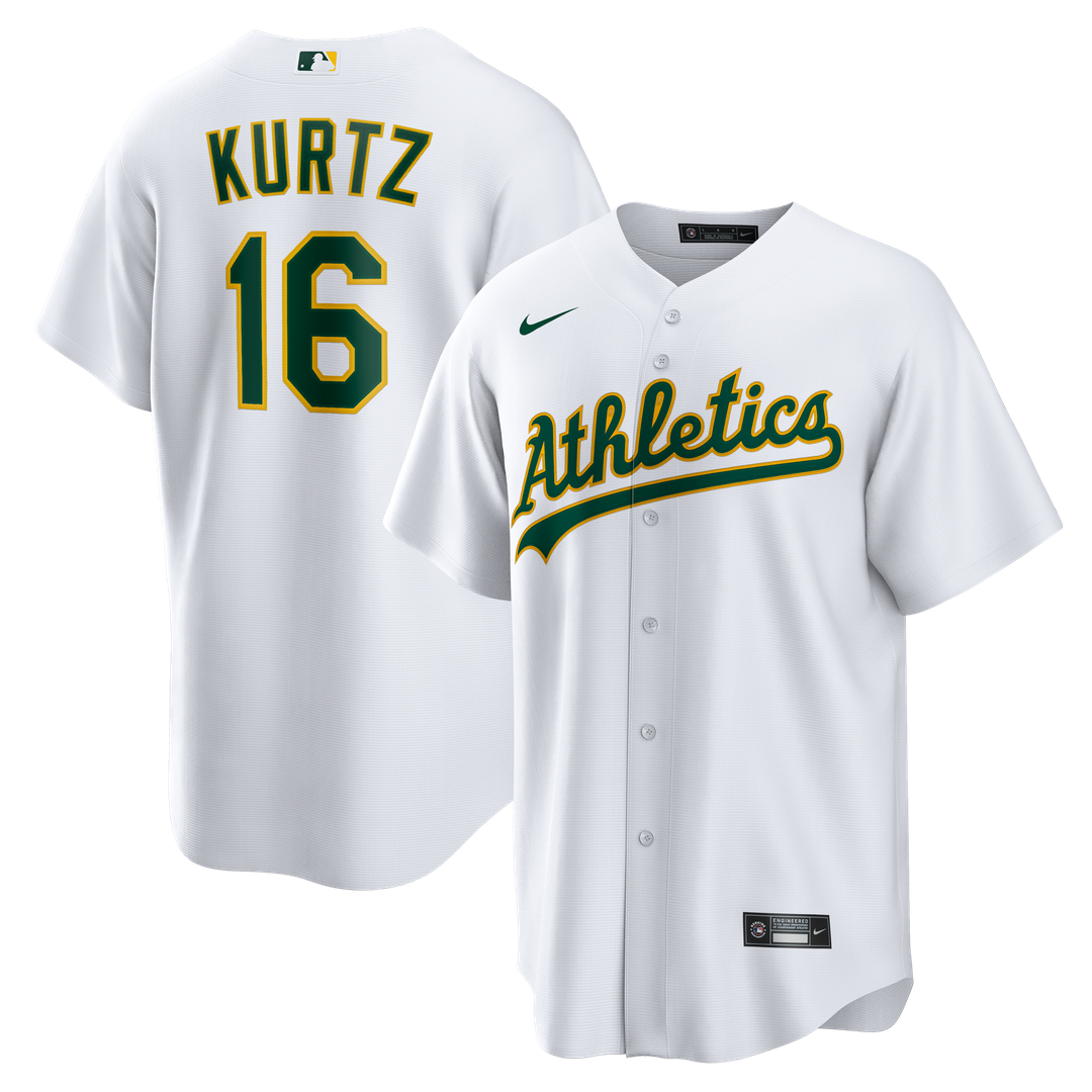 Athletics Nick Kurtz Nike Home Replica Jersey - White