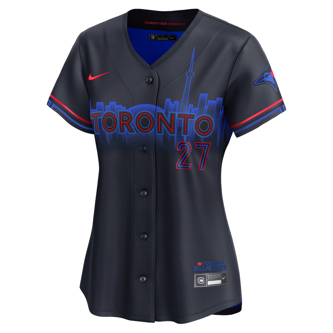 Toronto Blue Jays Vladimir Guerrero Jr. Nike Women's 2024 City Connect Limited Jersey - Navy
