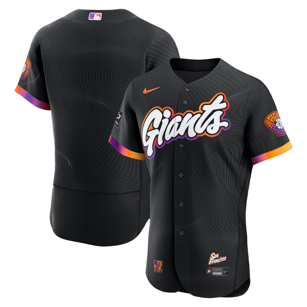 San Francisco Giants Nike City Connect Authentic Sponsor Patch Jersey - Anthracite