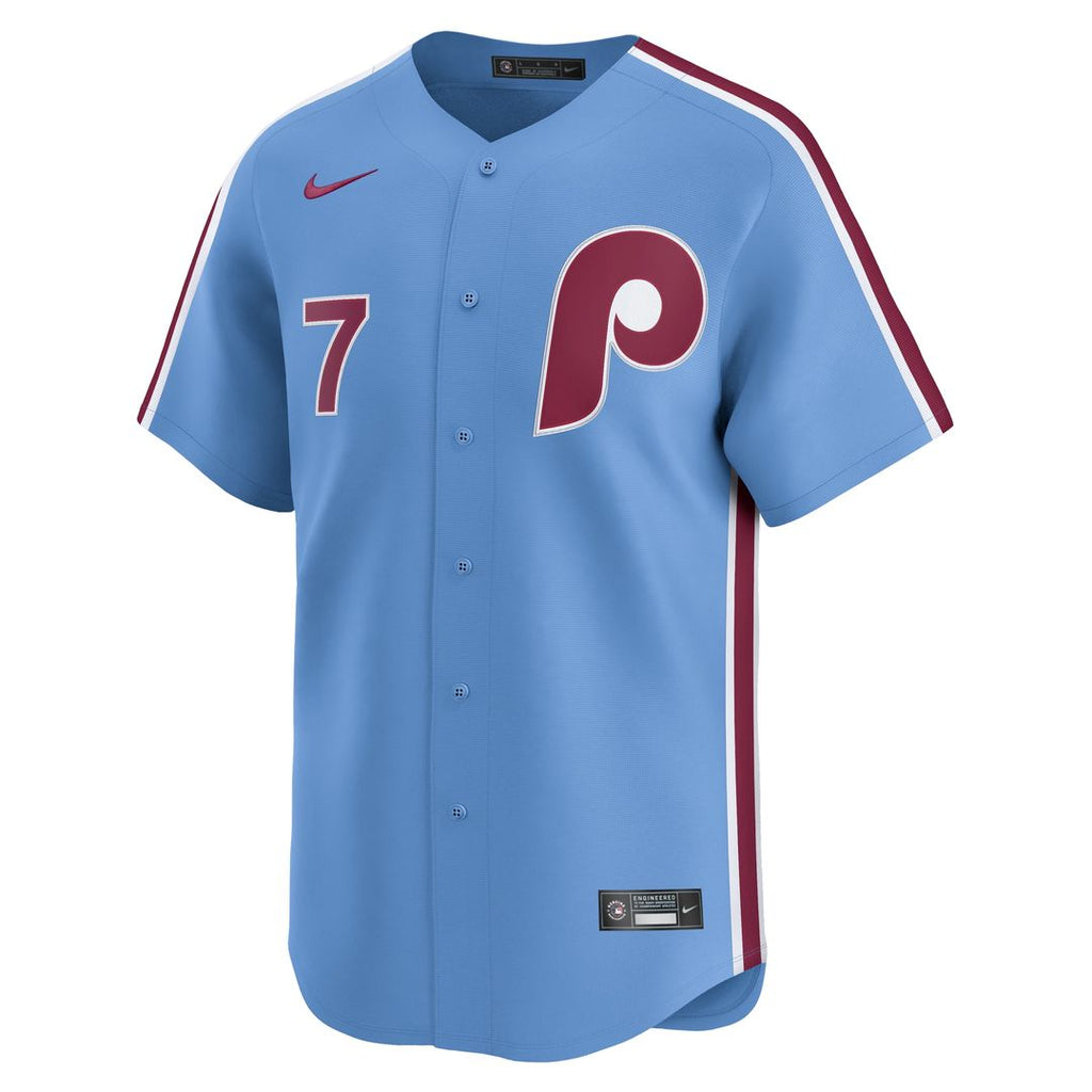 Philadelphia Phillies Trea Turner Nike Alternate Limited Jersey - Light Blue