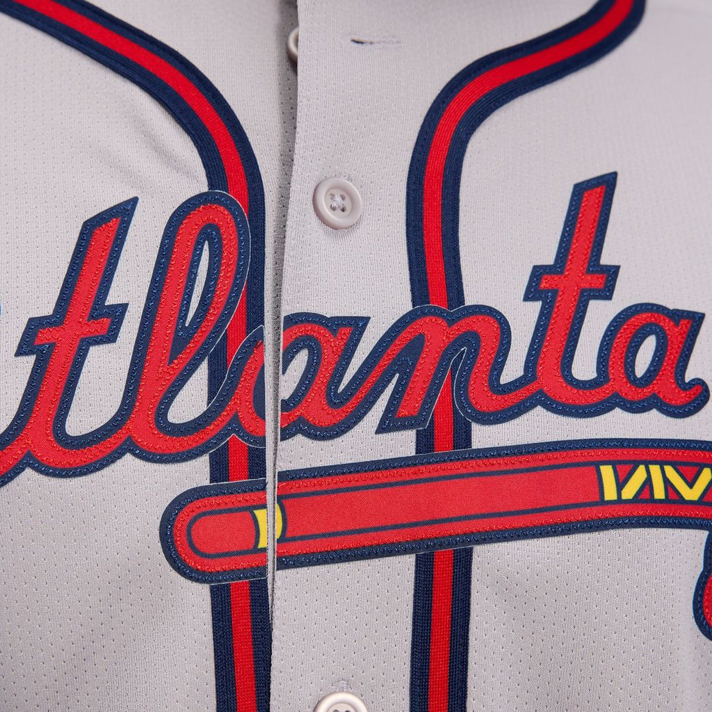 Atlanta Braves Ozzie Albies Nike Road Limited Jersey - Gray