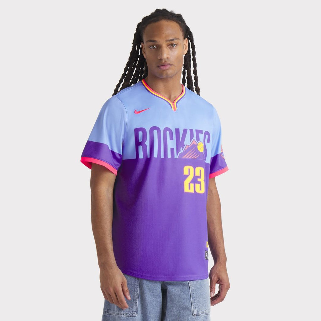 Colorado Rockies Kris Bryant Nike 2025 City Connect Limited Jersey - Purple/Light Blue