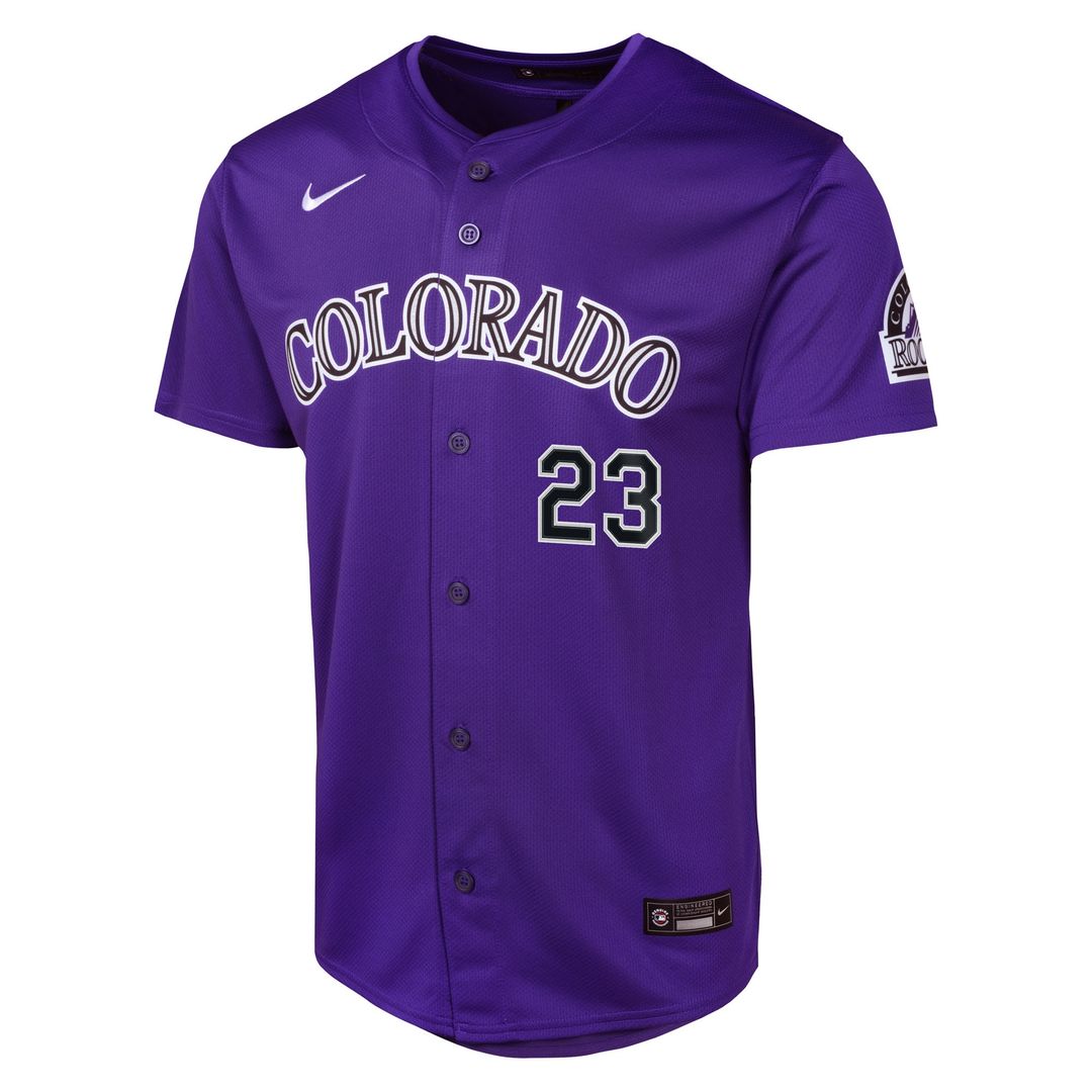 Colorado Rockies Kris Bryant Nike Youth Alternate Limited Jersey - Purple