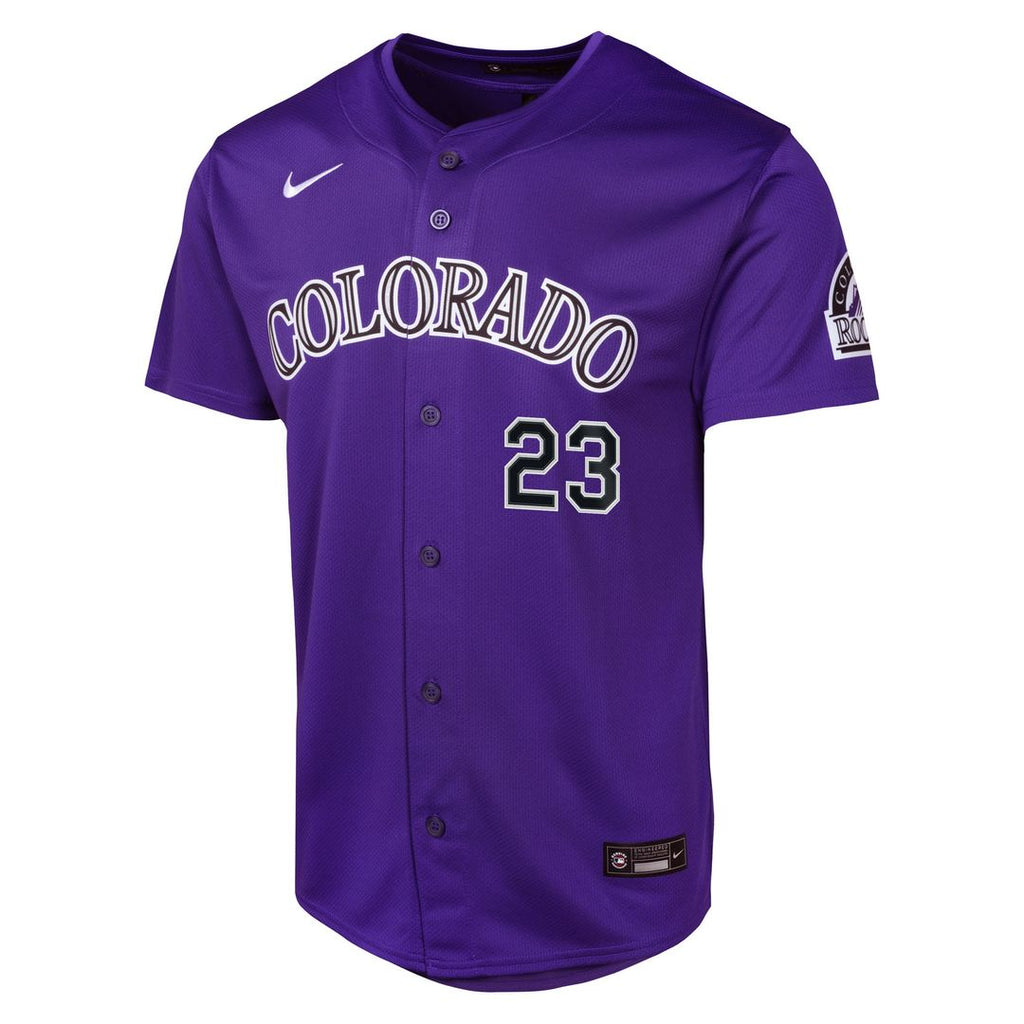 Colorado Rockies Kris Bryant Nike Youth Alternate Limited Jersey - Purple