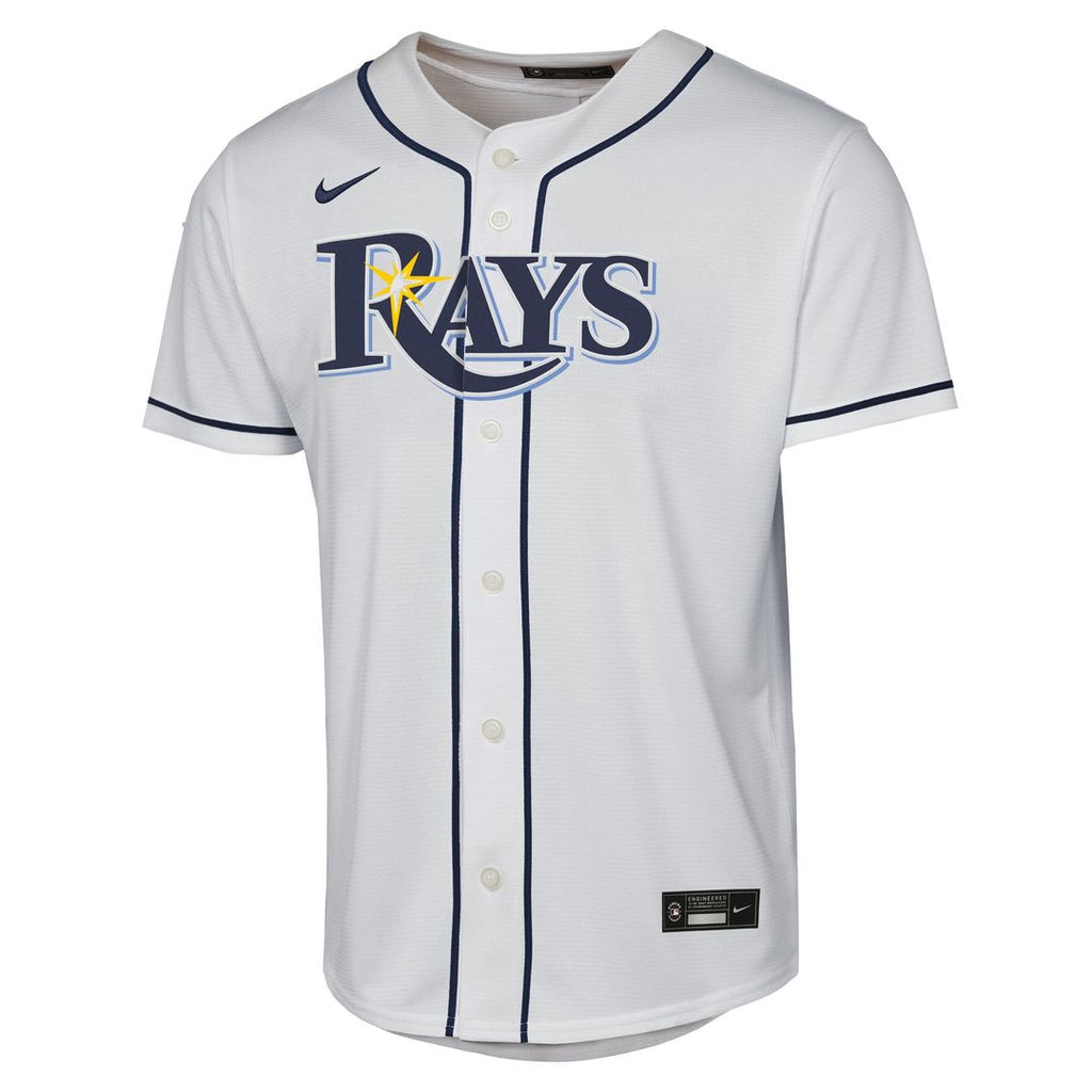 Tampa Bay Rays Junior Caminero Nike Youth Home Replica Jersey - White