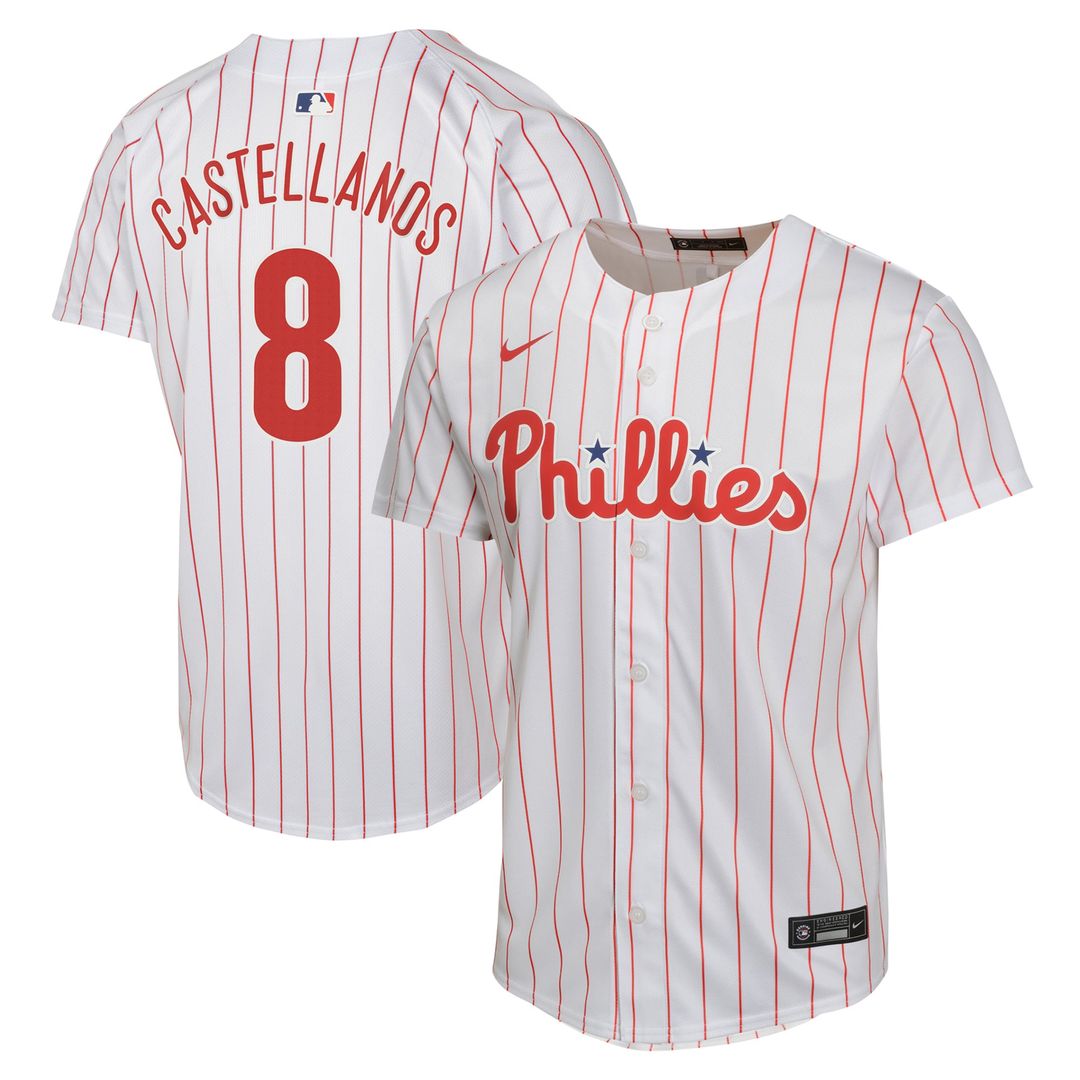 Philadelphia Phillies Nick Castellanos Nike Youth Home Game Jersey - White