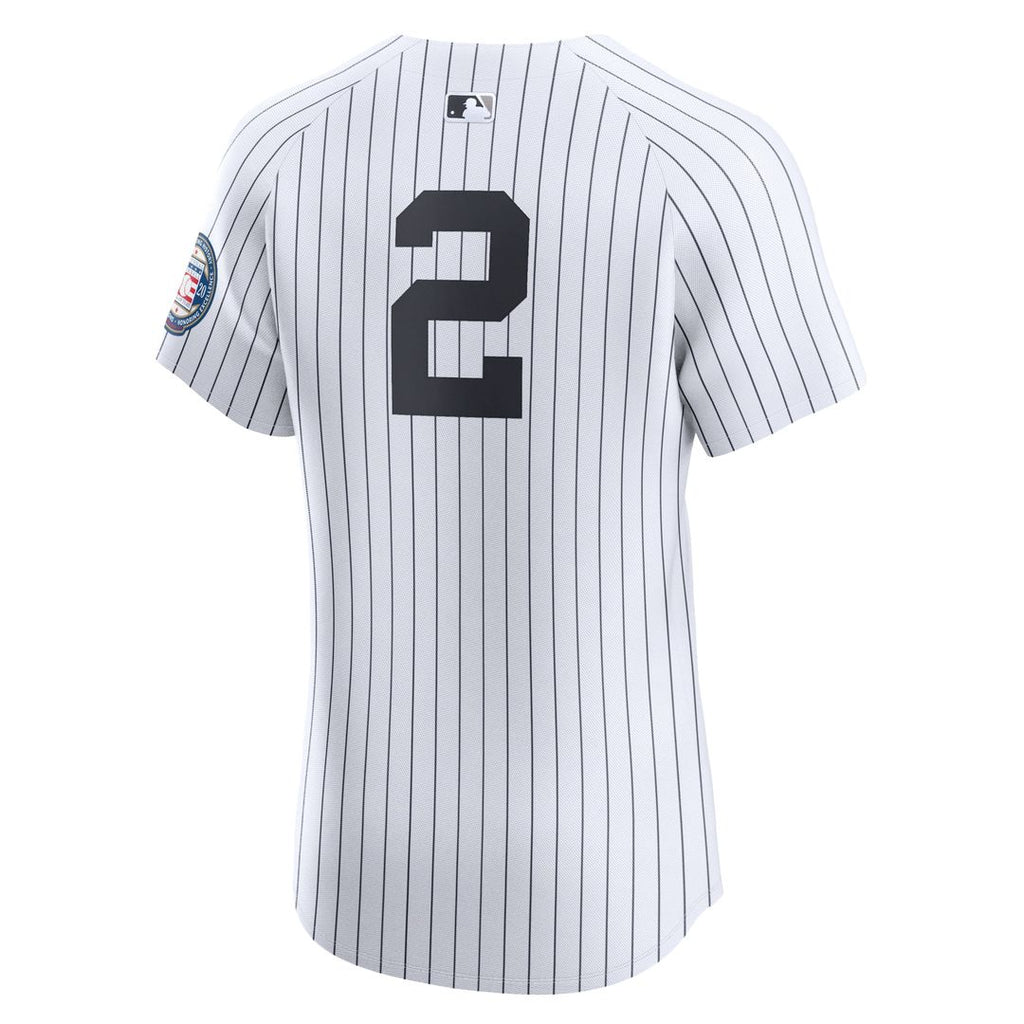 New York Yankees Derek Jeter Nike Home 2020 Hall of Fame Induction Patch Elite Jersey - White