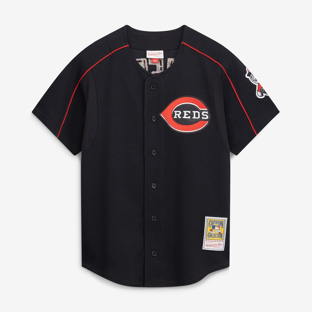 Cincinnati Reds Ken Griffey Jr. Mitchell & Ness Cooperstown Authentic Mesh Batting Practice Jersey - Black